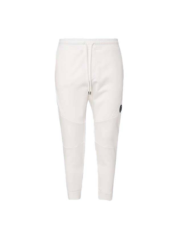 Men's Diagonal Lens Wappen Fleece Track Pants White - CP COMPANY - BALAAN 1