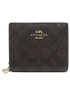 Signature Logo Canvas Snap Half Wallet CW789 IMXAQ - COACH - BALAAN 1