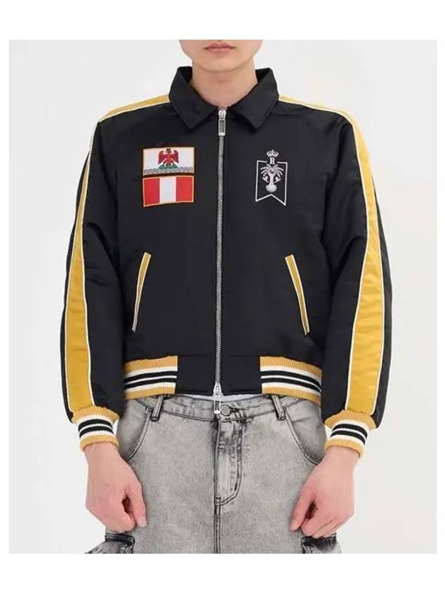 M LE SOLEIL SATIN BOMBER BLACKMUSTARD - RHUDE - BALAAN 1