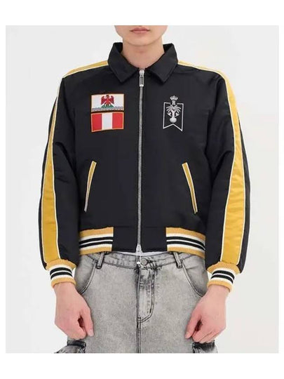 M LE SOLEIL SATIN BOMBER BLACKMUSTARD - RHUDE - BALAAN 1