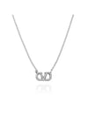 Valentino 5W2J0Q37 YCW 68S J0Q37 Garavani V logo crystal necklace - RED VALENTINO - BALAAN 4