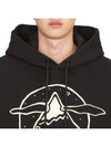 Logo Motif Hoodie Black - MONCLER - BALAAN 6