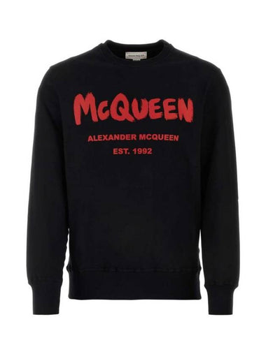 24FW Hooded Sweatshirt 688713QTAAB 0509 Black - ALEXANDER MCQUEEN - BALAAN 1