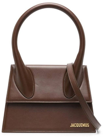 Le Grand Chiquito Large Signature Tote Bag Midnight Brown - JACQUEMUS - BALAAN 1