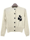 Newton Cotton Cardigan Light Grey - ISABEL MARANT ETOILE - BALAAN 2