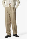 Check High Waist Pants Beige - BOTTEGA VENETA - BALAAN 2