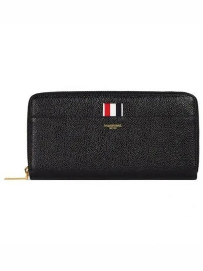 Grosgrain Tab Leather Continental Long Wallet Black - THOM BROWNE - BALAAN 2