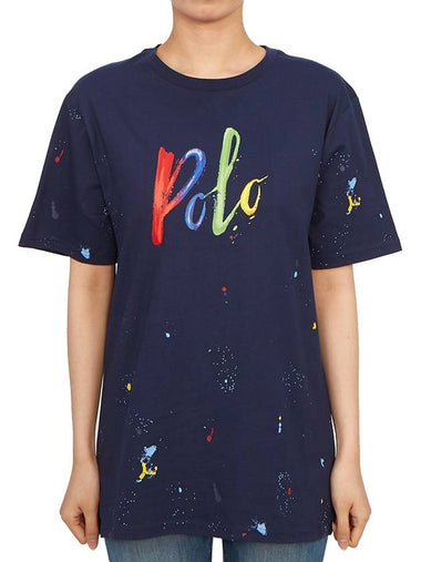 Kids short sleeved t shirt 323926243001 NAVY Adult wearable - POLO RALPH LAUREN - BALAAN 1