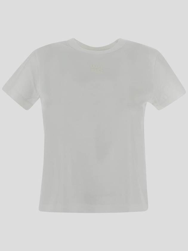 Logo Cotton Short Sleeve T-Shirt White - ALEXANDER WANG - BALAAN 2