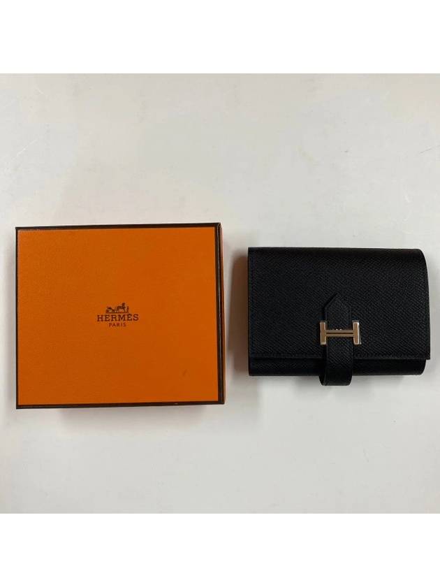 Bearn Combine Half Wallet Black - HERMES - BALAAN 2