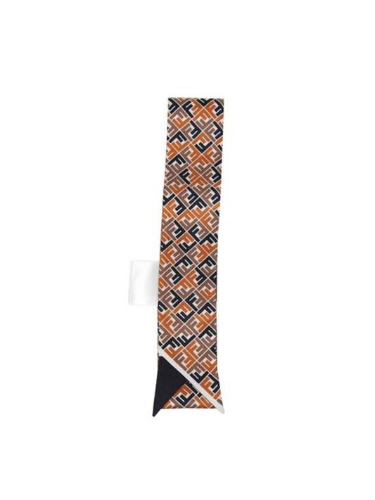 FF Motif Printed Narrow Silk Scarf - FENDI - BALAAN 1