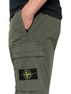 Supima Cotton Twill Stretch TC Straight Pants Green - STONE ISLAND - BALAAN 3