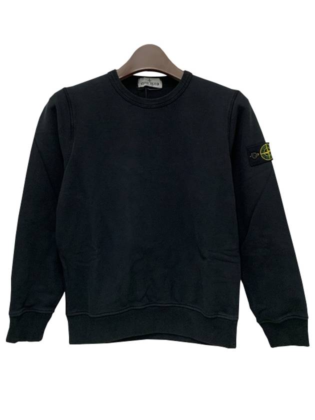 Kids Wappen Patch Organic Cotton Fleece Sweatshirt Black - STONE ISLAND - BALAAN 3