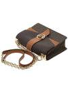 Greenwich Small Color Block Logo Saffiano Leather Cross Bag Brown - MICHAEL KORS - BALAAN 5