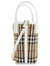 Burberry Mini London Tote Bag Archive Beige White - BURBERRY - BALAAN 4