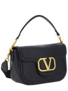 Alltime Soft Grain Calfskin Shoulder Bag Black - VALENTINO - BALAAN 3