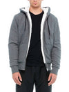 Bunny Fur Zip Up Hoodie Grey - MOOSE KNUCKLES - BALAAN 5