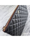 Medium Classic Clutch Bag Caviar Leather & Gold Black - CHANEL - BALAAN 9