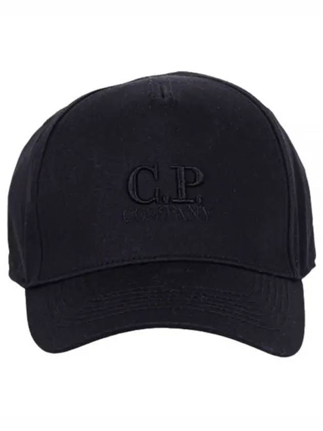 Gabardine Logo Ball Cap Black - CP COMPANY - BALAAN 1