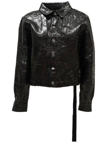 Rick Owens Drkshdw Denim Jacket - Alice Shirt Black - RICK OWENS - BALAAN 1