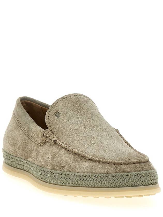 Men's Suede Slip-ons Loafers Beige - TOD'S - BALAAN 3