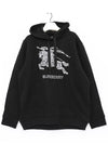 Embroidered Logo Hoodie Black - BURBERRY - BALAAN 3