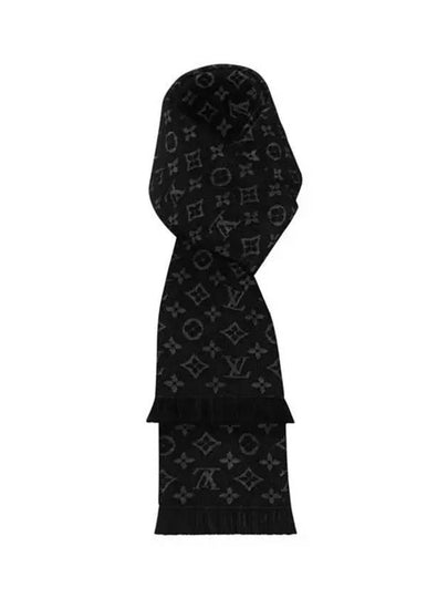 Monogram Classic Wool Scarf Black - LOUIS VUITTON - BALAAN 2