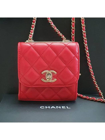 Trendy CC Trend CC Mini Bag Red Lambskin A81633 - CHANEL - BALAAN 1