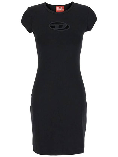 Women's D Angel Logo Cutout Short Dress Black - DIESEL - BALAAN 2