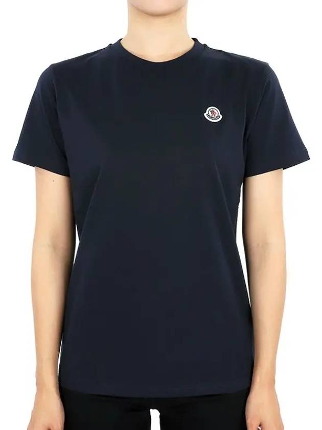 Kids Waffen Patch Round Neck Short Sleeve Navy 8C00027 83907 742 12 14A Adults can be worn - MONCLER - BALAAN 2