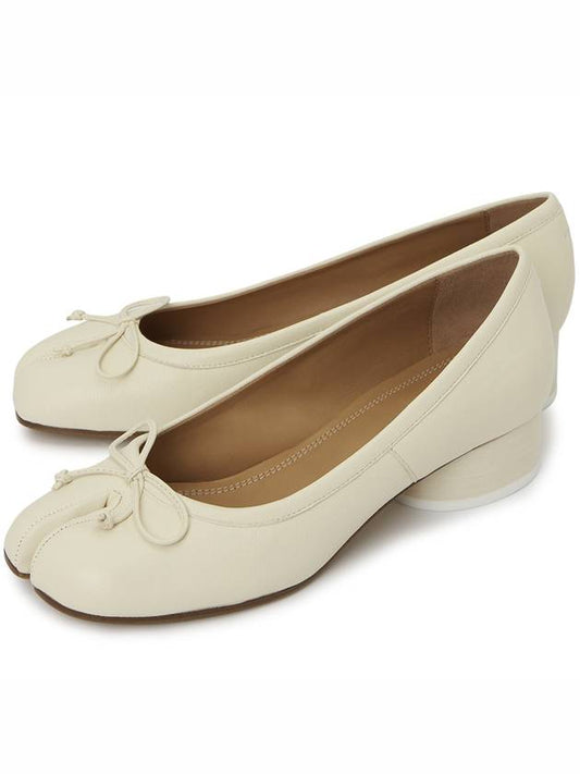 Tabi Leather Ballerina Pumps Beige - MAISON MARGIELA - BALAAN 2