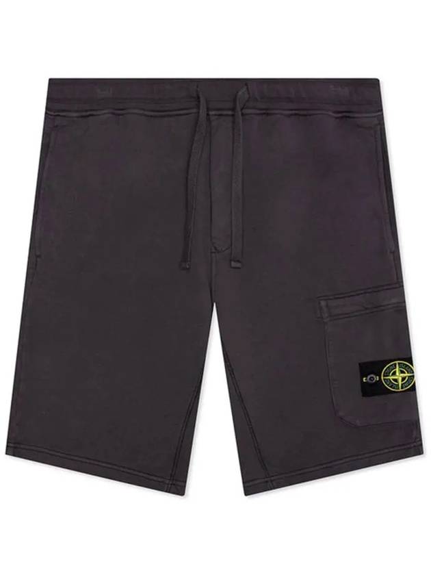 Cotton Fleece Cargo Bermuda Shorts Dark Grey - STONE ISLAND - BALAAN 2