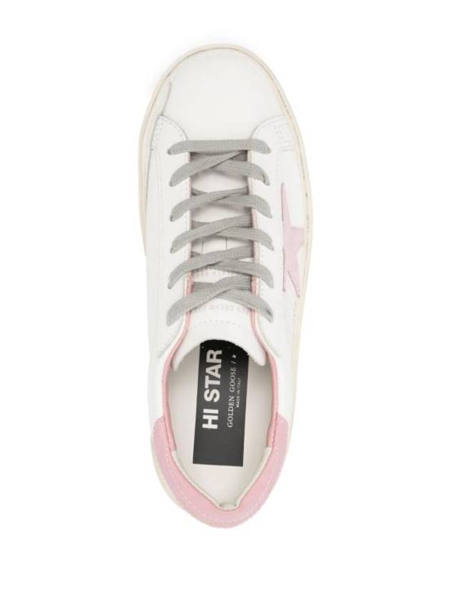 Women's Hi Star Leather Low Top Sneakers White - GOLDEN GOOSE - BALAAN 5