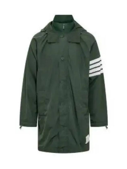 Poly Twill Diagonal Hooded Parka Dark Green - THOM BROWNE - BALAAN 2