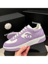 Women's Cotton Sneakers CC Logo Lilac Purple - CHANEL - BALAAN 7