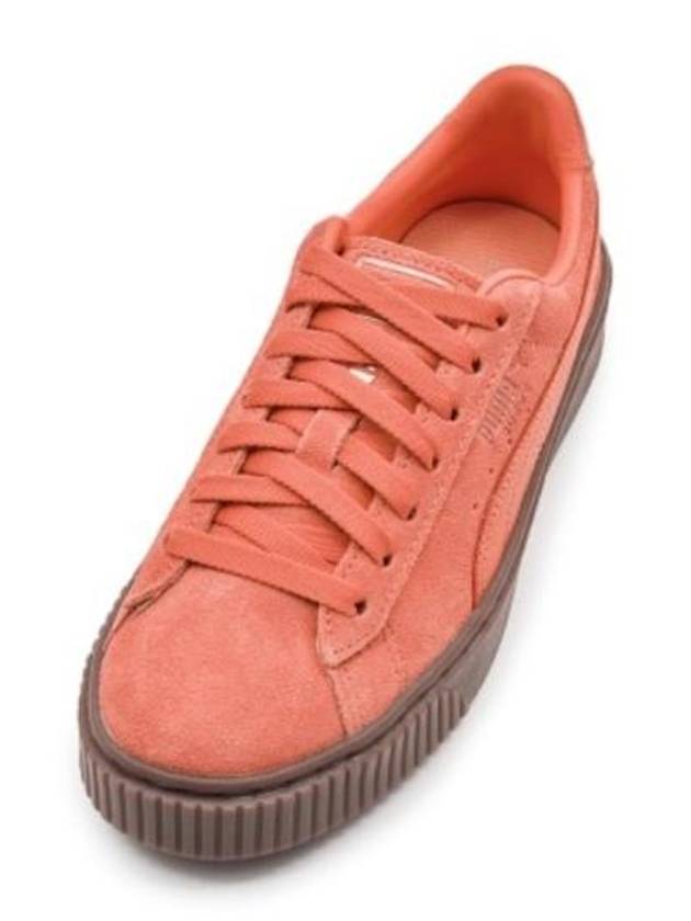 Platform Suede Low-Top Sneakers Bright Melon - PUMA - BALAAN 4