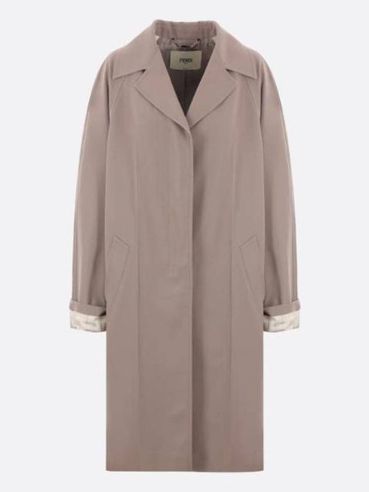 N26 women coat gabardine overcoat - FENDI - BALAAN 1