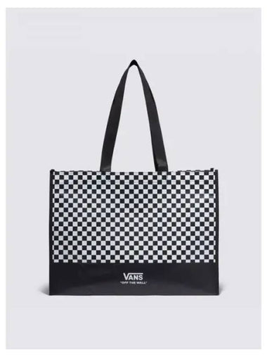 Checkerboard Reusable Tote Bag Black - VANS - BALAAN 1