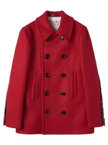 Wool double breasted peacoat chili coat - MARNI - BALAAN 1