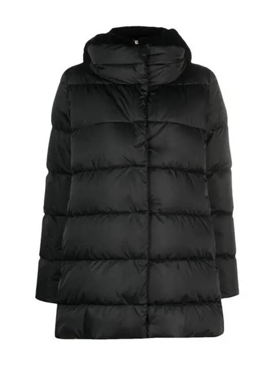 Shearling Lining Down Hooded Padding Black - HERNO - BALAAN 2