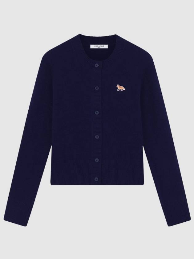 Baby Fox Patch Wool Cardigan Navy - MAISON KITSUNE - BALAAN 2