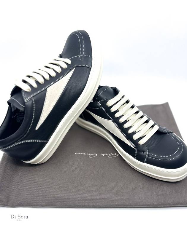 Hollywood Vintage Low Top Sneakers Milk Black - RICK OWENS - BALAAN 5