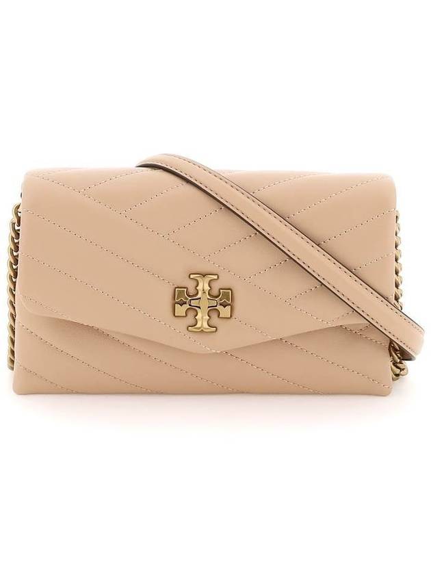 Kira Chevron Chain Long Wallet Sand - TORY BURCH - BALAAN 1