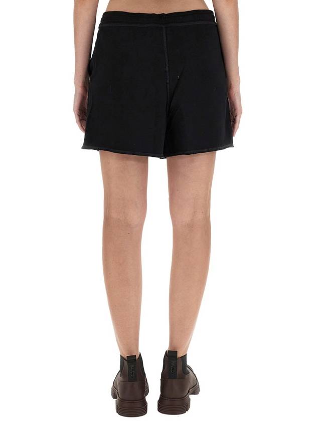 Logo Cotton Shorts Black - GANNI - BALAAN 4