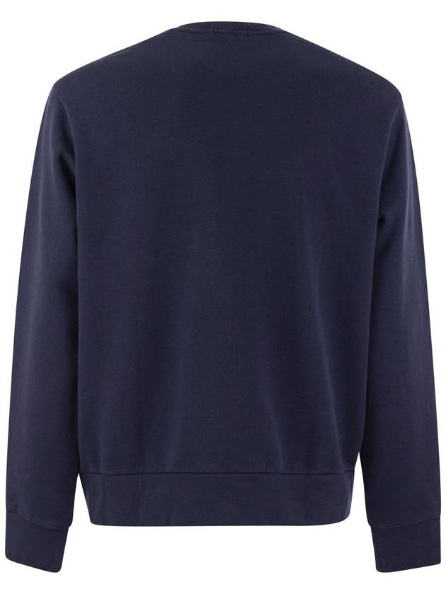 Embroidered Pony Logo Crew Neck Cotton Sweatshirt Cruise Navy - POLO RALPH LAUREN - BALAAN 3