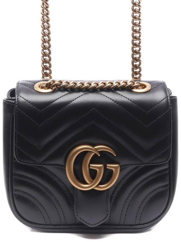 GG Marmont Matelasse Small Shoulder Bag Black - GUCCI - BALAAN 3