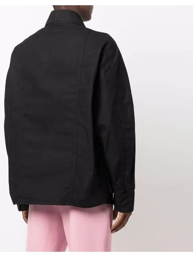 Logo Patch Pocket Detail Shirt Jacket Black - AMI - BALAAN 5