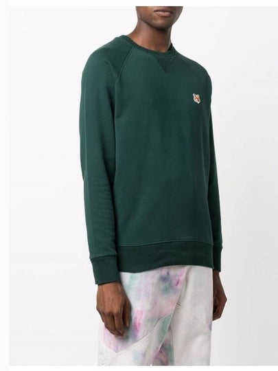 Men's Fox Head Patch Cotton Sweatshirt Dark Green - MAISON KITSUNE - BALAAN 2