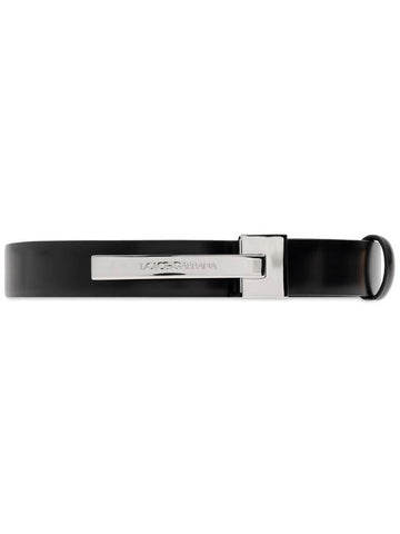 Dolce & Gabbana Leather Belt, Men's, Black - DOLCE&GABBANA - BALAAN 1