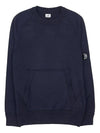 Men's Lens Wappen Pocket Crew Neck Sweatshirt Navy - CP COMPANY - BALAAN 11